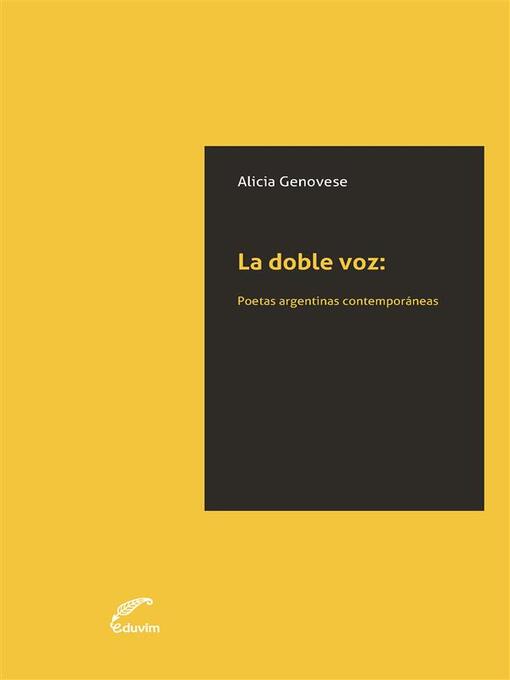 Title details for La doble voz by Alicia Genovese - Available